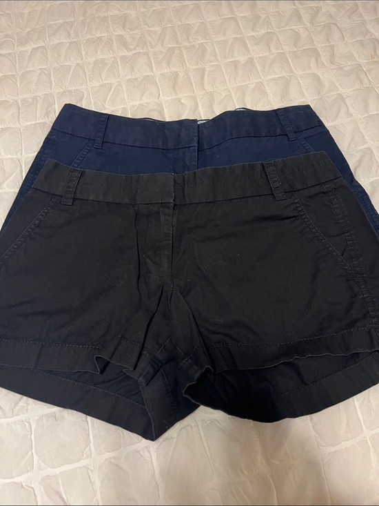 J. Crew Pants - J. Crew Navy High-Waist Cotton Blend Shorts